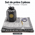 Set de prière 3 pièces – Tapis, Pochette & Chapelet